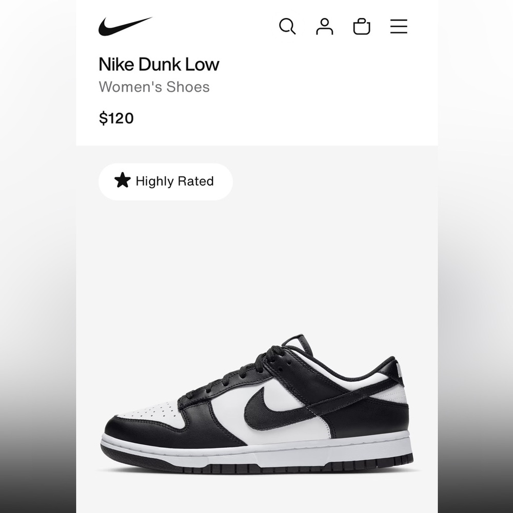Nike Pandas Dunk Low Sneakers